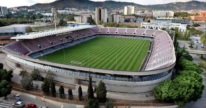 Vista del Miniestadi del FC Barcelona.