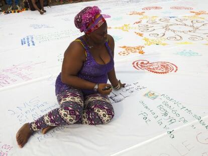 Una afrocolombiana del Chocó escribe sus anhelos y deseos de construcción de paz.