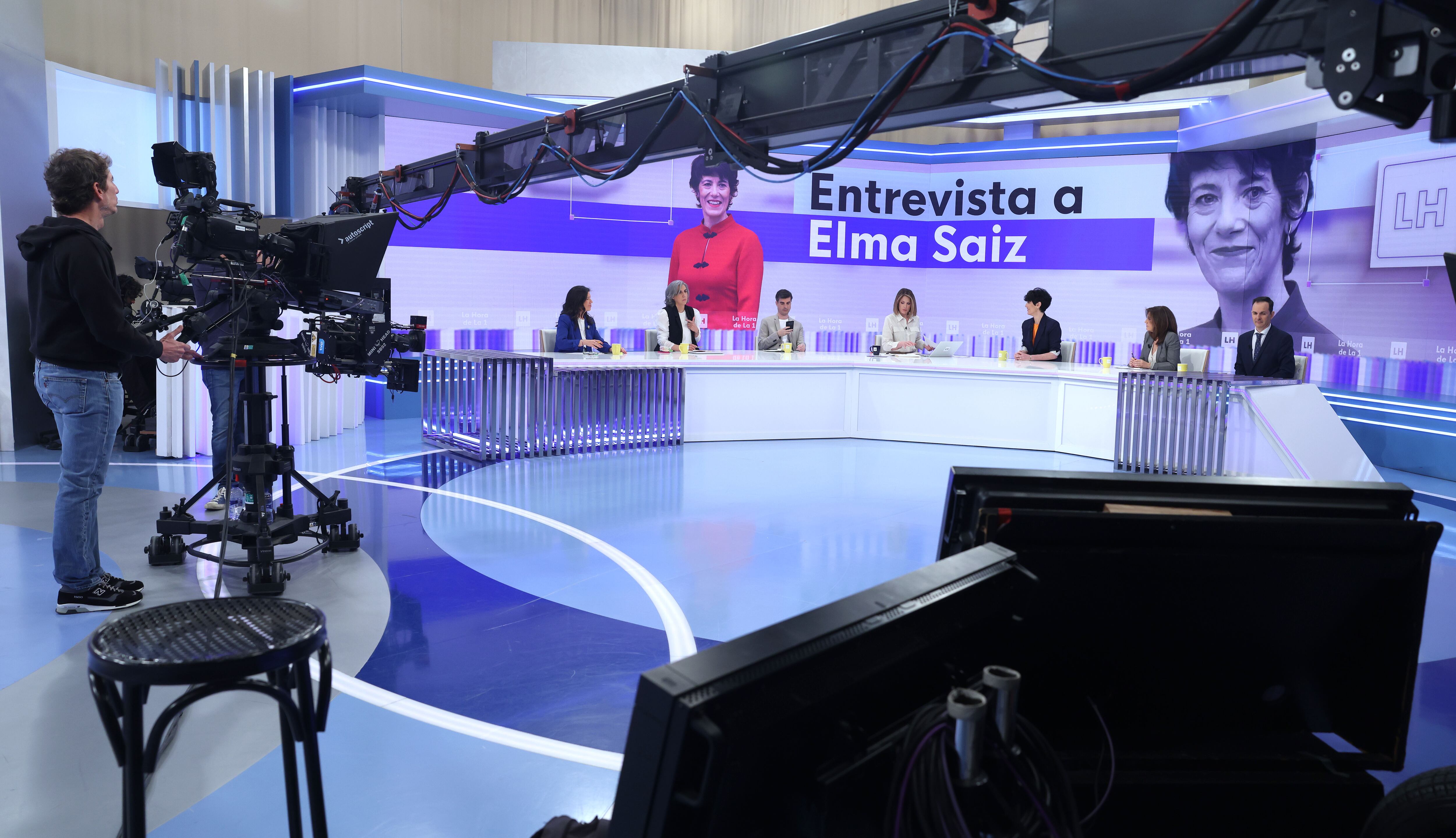 Grabación del programa 'La hora de La 1', el pasado 20 de abril en los estudios de Prado del Rey.