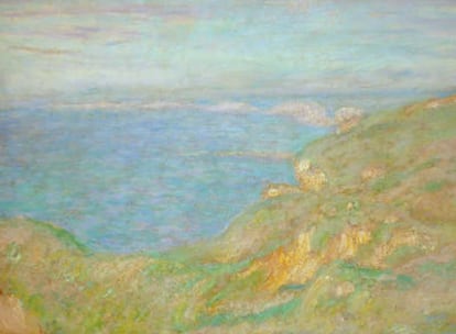 Pintura 'Los acantilados de Dieppe', obra de Claude Monet, fechada en 1897