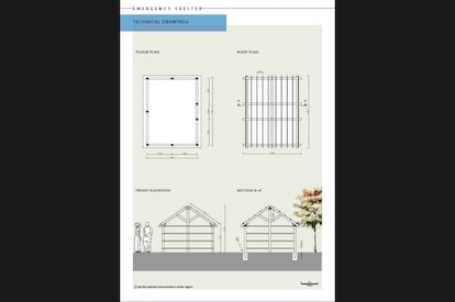 <p>Este refugio de emergencia se diseñó en el campo de Ajuong, en Sudán, con el objetivo de proveer de un lugar adecuado para vivir a la población que iba llegando, aprovechando los materiales disponibles en la zona. </p> <p>Cada casa consta de 12 metros cuadrados y se tarda en construir desde seis horas a tres días, dependiendo de la fase: la de emergencia o la de permanencia. El suelo es de tierra compactada y la estructura puede ser de bambú, madera o ramas de arbustos. El tejado, de chapa, paja o lona alquitranada, y las paredes de adobe, bambú o con revestimiento de hierba. La estancia se puede dividir en dos y se pueden abrir hasta dos ventanas. No está recomendado cocinar en su interior. El coste no tiene un impacto significativo para la economía local.</p>