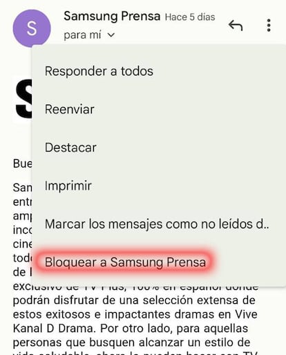 Bloqueo Gmail smartphone
