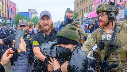 Protesta en Minneapolis, Estados Unidos, el 3 de junio 2025.