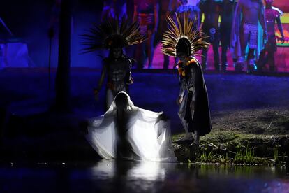 La obra de teatro 'La llorona' en Xochimilco, Ciudad de México. 