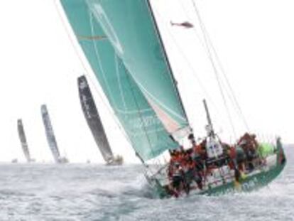 Barcos participantes en la anterior edici&oacute;n de la Volvo Ocean Race.  