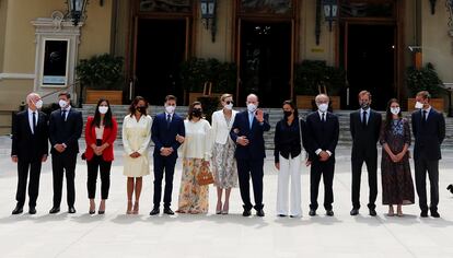  Los príncipes de Mónaco, con su familia.