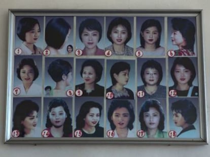 El catálogo de peinados autorizados en Corea del Norte.