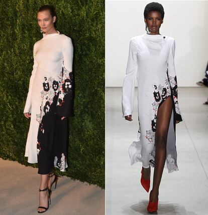 Karlie Kloss acudió el pasado día a la 13ª gala anual de CFDA/Vogue, celebrada en Nueva York. Para la ocasión, la modelo escogió uno de los vestidos de la temporada de primavera 2017 del diseñador nacido en Singapur Prabal Gurung.
