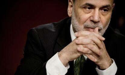 Ben Bernanke, al inicio de su comparecencia en el Capitolio.