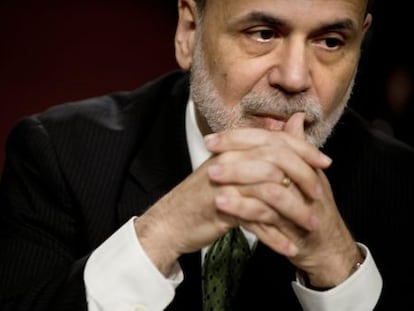 Ben Bernanke, al inicio de su comparecencia en el Capitolio.