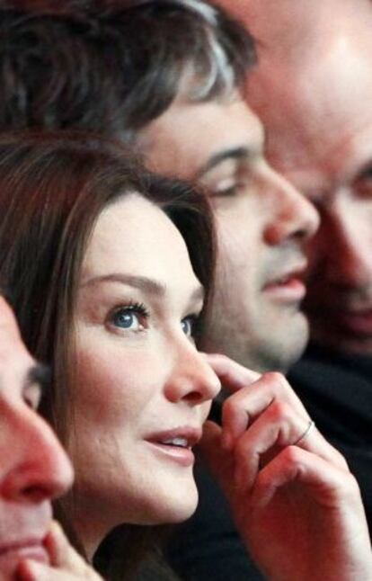 Carla Bruni, durante un acto del Fondo Mundial contra el Sida en mayo de 2010.