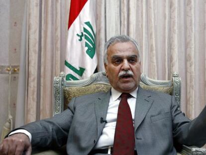 El vicepresidente de Irak, Tarik al Hachem&iacute;, en Erbil el 31 de enero.
