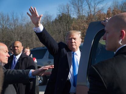 Trump at an event in Wisconsin on Tuesday.