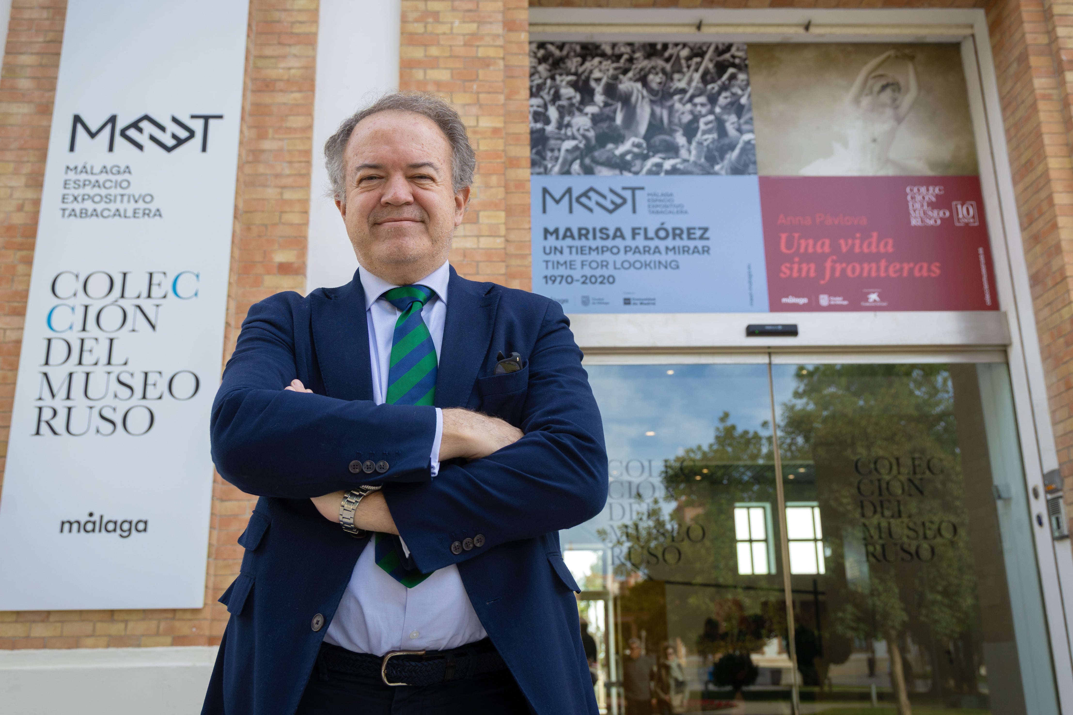Luis Lafuente, director de la Agencia Pública para la gestión de equipamientos museísticos y culturales de Málaga, posa en la sede de la Colección del Museo Ruso de Málaga, ahora también del Meet.