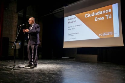 Francisco Igea, en el acto de presentación de su candidatura a presidir Cs.