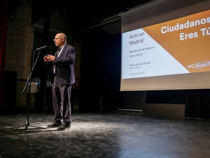 Francisco Igea, en el acto de presentación de su candidatura a presidir Cs.