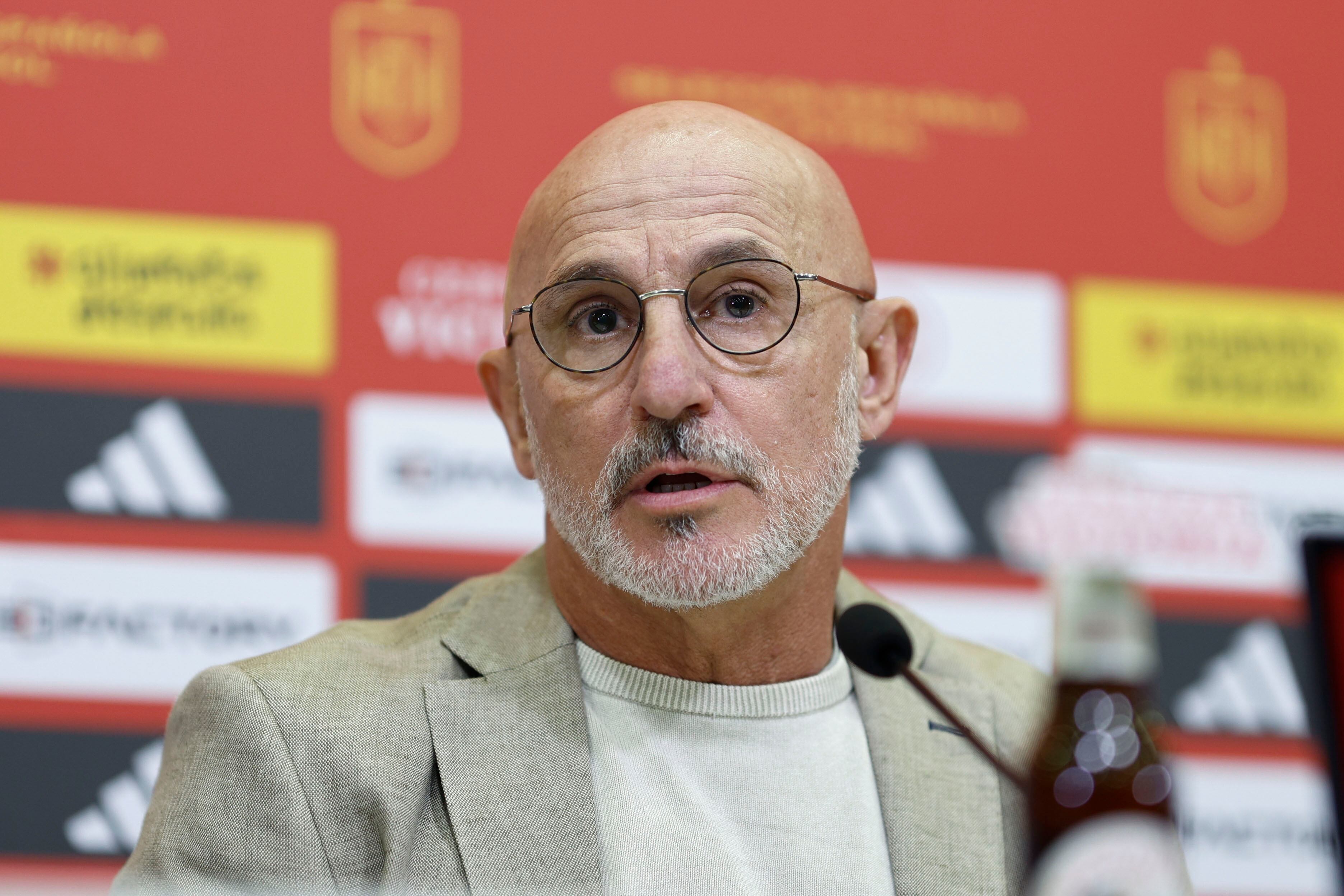 Luis de la Fuente, este viernes en la Ciudad Deportiva de Las Rozas. 