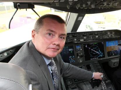 Willie Walsh, a bordo de Boeing 787.