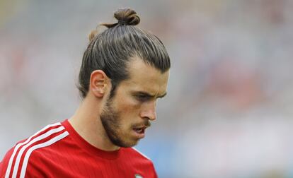 La concentración de Gareth Bale antes del partido contra Inglaterra. 