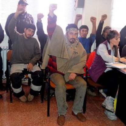 El lonco en una audiencia.