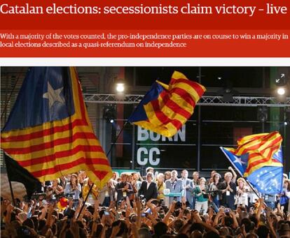 Eleccions catalanes: els secessionistes reclamen la victòria.