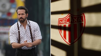 Ryan Reynolds y la insignia del Club Necaxa.