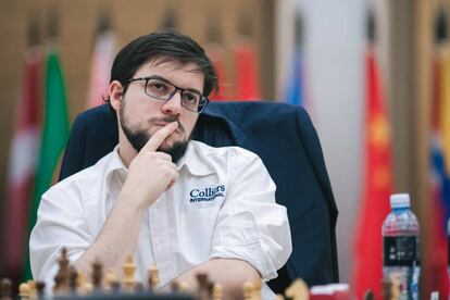 Maxime Vachier-Lagrave, durante la Copa del Mundo en septiembre de 2019 en Janti Mansiisk (Rusia).