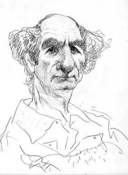 El estadounidense Philip Roth visto por Tullio Pericoli.