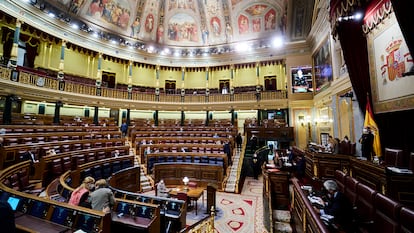 El hemiciclo del Congreso, el pasado 21 de diciembre, durante una sesión plenaria.