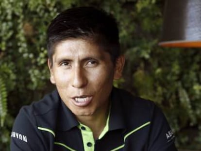 Nairo Quintana, el viernes, en Gorr&aacute;iz.