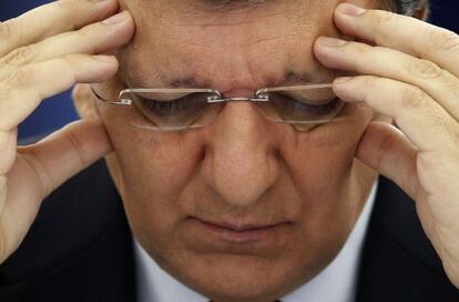 Durão Barroso ayer en Estrasburgo.