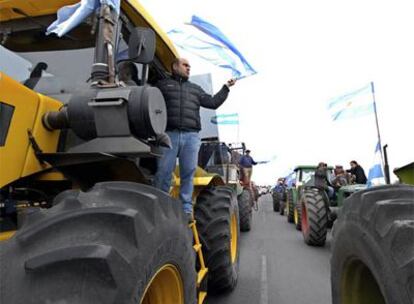 Protesta de agricultores argentinos en Gualeyguachu en junio pasado.