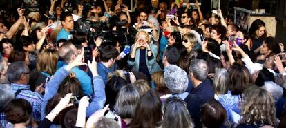 Manuela Carmena, de Ahora Madrid, en el Palafox.