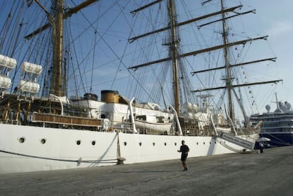 La 'Libertad', el pasado 11 de octubre en el puerto de Tema (Ghana).