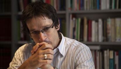 Diego Lagomarsino during an interview at his lawyer's office in Buenos Aires.