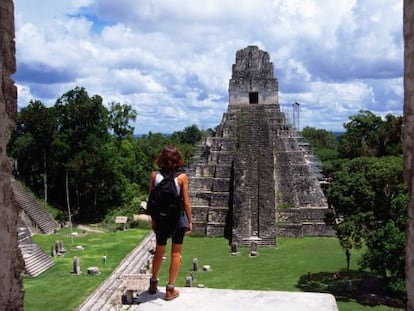 El templo de la Luna, en el sitio arquieol&oacute;gico de Tikal (Guatelama).