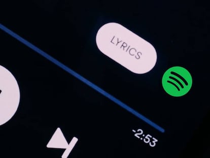 Di hola a las letras de las canciones en Spotify.