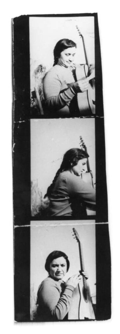 Serie de retratos de Violeta Parra.
