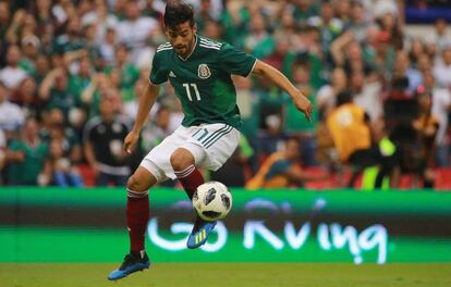 Vela durante el partido amistoso de México.