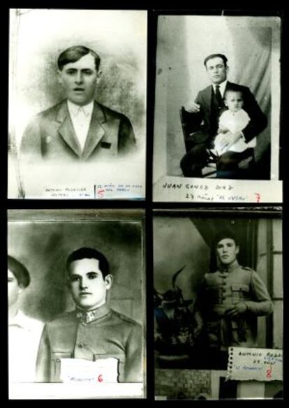 Fotos de víctimas de la represión en Almonte en 1936.