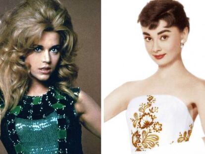 Jane Fonda en 'Barbarella', Audrey Hepburn en 'Sabrina' y Natalie Portman en 'Cisne negro'.