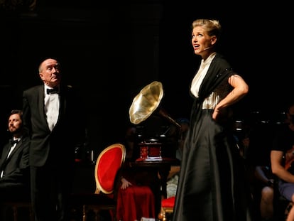 Ellie Laugharne y Richard Stuart, en el musical 'My fair lady', en el Liceo de Barcelona.