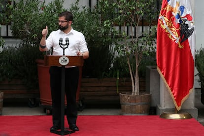 Gabriel Boric Font en el Palacio de La Moneda