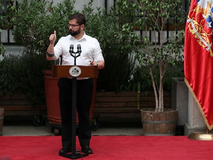 Gabriel Boric Font en el Palacio de La Moneda