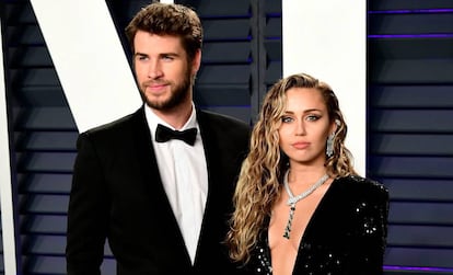 Liam Hemsworth y Miley Cyrus, en los Oscar, el pasado febrero.