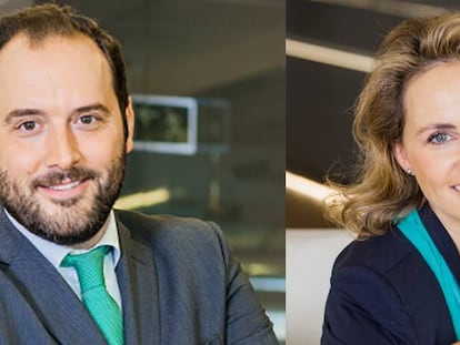 Mikel Marco-Gardoqui, fundador de Elcano, y Paloma Relinque, nueva responsable de mercado de capitales de CBRE.