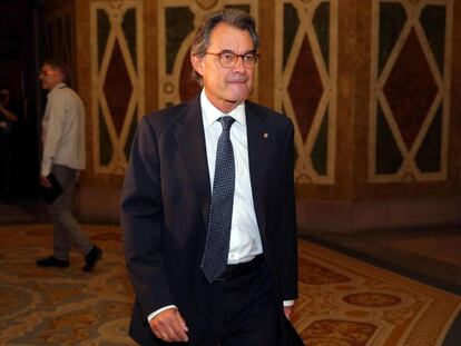 El expresidente de la Generalitat, Artur Mas en el Parlament.