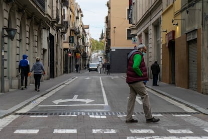 Vecinos de Igualada, este domingo, en el municipio barcelonés.