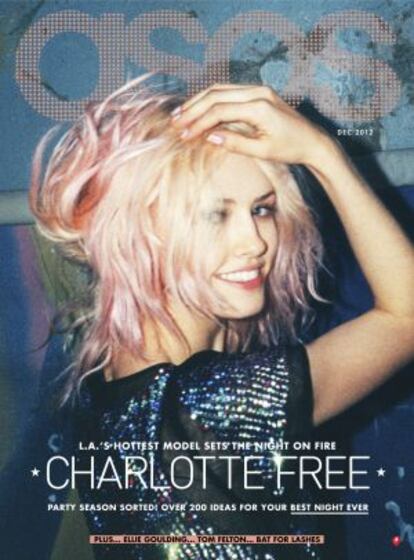Charlotte Free en la portada de Asos.