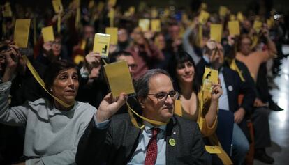 El presidente de la Generalitat, Quim Torra, en la fundación de la Crida.